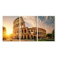 thumbnail image 1 of Elephant Stock Colosseum At Sunrise Wall Art - Horizontal Multi Panel Canvas - Living Room Wall Decor - Places Multi Panel - Yellow And Orange Decor - 92" x 45", 1 of 4