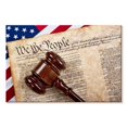 thumbnail image 1 of Elephant Stock Constitution With Wooden Gavel Wall Art - Horizontal Canvas Wall Art - Living Room Wall Decor - Education Canvas - Blue And Gray Decor - 39" x 26", 1 of 4