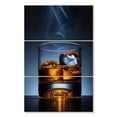 thumbnail image 1 of Elephant Stock Cool Whiskey Wall Art - Vertical Multi Panel Canvas - Dining Room Wall Decor - Food And Drink Multi Panel - Blue And Brown Decor - 36" x 57", 1 of 4
