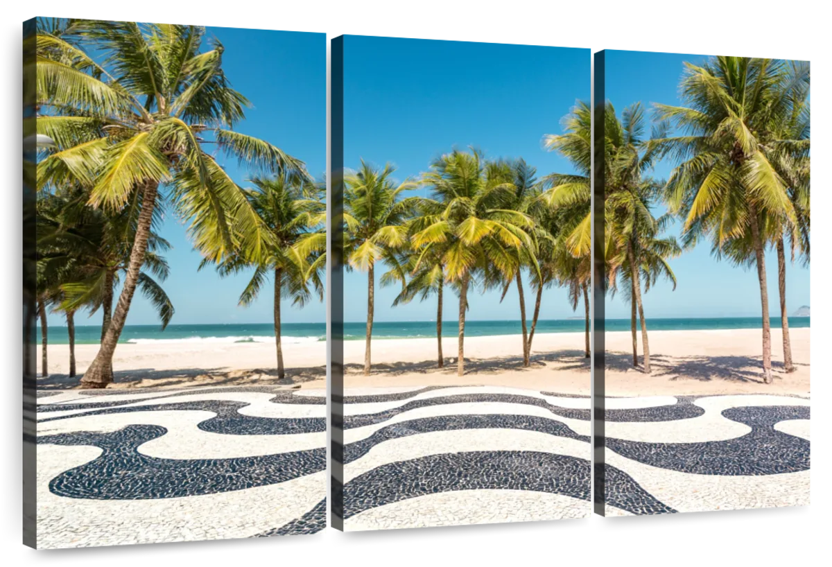 Elephant Stock Copacabana Beach Wall Art - Horizontal Multi Panel ...