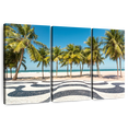 thumbnail image 1 of Elephant Stock Copacabana Beach Wall Art - Horizontal Multi Panel Canvas - Living Room Wall Decor - Beach Multi Panel - Blue And Green Decor - 65" x 42", 1 of 8