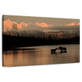thumbnail image 1 of Elephant Stock Courting Moose In Wonder Lake Wall Art - Horizontal Canvas Wall Art - Living Room Wall Decor - Nature Canvas - Gray And Black Decor By Ron Sanford - 51" x 34", 1 of 8