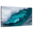 thumbnail image 1 of Elephant Stock Crashing Blue Ocean Wave Wall Art - Horizontal Canvas Wall Art - Living Room Wall Decor - Beach Canvas - Teal And Blue Decor - 39" x 26", 1 of 8