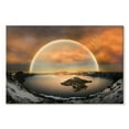 thumbnail image 1 of Elephant Stock Crater Lake Rainbow Wall Art - Horizontal Canvas Wall Art - Living Room Wall Decor - Nature Canvas - Gray And Orange Decor - 36" x 24", 1 of 4