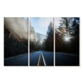 thumbnail image 1 of Elephant Stock Crater Lake Road Wall Art - Horizontal Multi Panel Canvas - Living Room Wall Decor - Transportation Multi Panel - Black And Blue Decor - 65" x 42", 1 of 4
