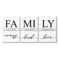thumbnail image 1 of Elephant Stock Crazy Loud Love Family Wall Sign Wall Art - Horizontal Multi Panel Canvas - Living Room Wall Decor - Wall Signs Multi Panel - White And Black Decor - 80" x 39", 1 of 4