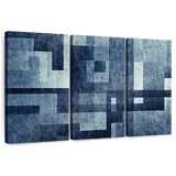 Elephant Stock Creative Blue Abstract Wall Art - Horizontal Multi Panel ...