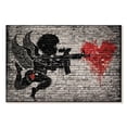 thumbnail image 1 of Elephant Stock Cupid Gunner Wall Art - Horizontal Canvas Wall Art - Living Room Wall Decor - Love Canvas - Black And Gray Decor - 39" x 26", 1 of 4