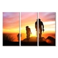 thumbnail image 1 of Elephant Stock Cyclists At Sunset Wall Art - Horizontal Multi Panel Canvas - Living Room Wall Decor - Sports Multi Panel - Orange And Yellow Decor - 74" x 48", 1 of 4