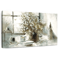 thumbnail image 1 of Elephant Stock Daisy Still Life Wall Art - Horizontal Canvas Wall Art - Living Room Wall Decor - Floral And Botanical Canvas - Brown And Beige Decor By George Bjorkland - 12" x 8", 1 of 8