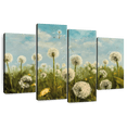 thumbnail image 1 of Elephant Stock Dancing Dandelions Seeds Wall Art - Horizontal Multi Panel Canvas - Living Room Wall Decor - Floral And Botanical Multi Panel - Green And Blue Decor - 36" x 22", 1 of 8