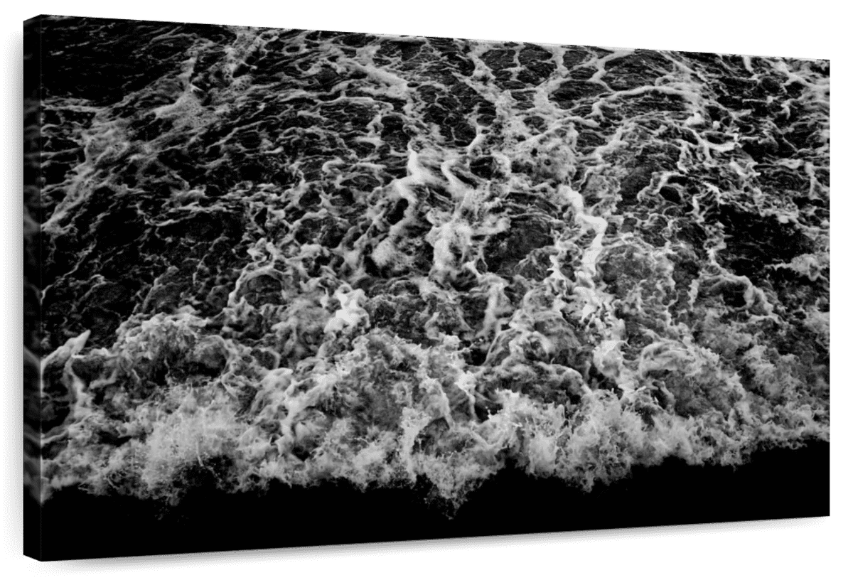 Elephant Stock Dark Ocean Waves Wall Art - Horizontal Canvas Wall Art ...