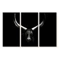 thumbnail image 1 of Elephant Stock Dark Watusi Bull Wall Art - Horizontal Multi Panel Canvas - Living Room Wall Decor - Animal Multi Panel - Black And White Decor - 23" x 14", 1 of 1