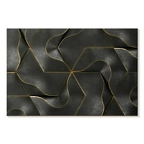 Elephant Stock Deluxe Abstract Wall Art - Horizontal Canvas Wall Art - Living Room Wall Decor - Abstract Canvas - Silver And Gray Decor - 12" x 8"