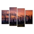 thumbnail image 1 of Elephant Stock Denali Mountains And Forest Wall Art - Horizontal Multi Panel Canvas - Living Room Wall Decor - Nature Multi Panel - Black And Green Decor - 30" x 18", 1 of 4