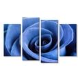 thumbnail image 1 of Elephant Stock Denim Blue Rose Wall Art - Horizontal Multi Panel Canvas - Living Room Wall Decor - Floral And Botanical Multi Panel - Blue And Purple Decor By Cora Niele - 24" x 14", 1 of 4