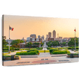 thumbnail image 1 of Elephant Stock Des Moines Park And Skyline Wall Art - Horizontal Canvas Wall Art - Living Room Wall Decor - Places Canvas - Gray And Orange Decor - 12" x 8", 1 of 8