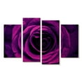 thumbnail image 1 of Elephant Stock Dewy Purple Rose Wall Art - Horizontal Multi Panel Canvas - Living Room Wall Decor - Gothic Multi Panel - Purple And Black Decor - 24" x 14", 1 of 4