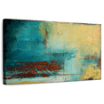 thumbnail image 1 of Elephant Stock Distant Limit Wall Art - Horizontal Canvas Wall Art - Living Room Wall Decor - Abstract Canvas - Turquoise And Teal Decor By Erin Ashley - 12" x 8", 1 of 8
