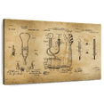 thumbnail image 1 of Elephant Stock Doctor Compilation Patent Wall Art - Horizontal Canvas Wall Art - Living Room Wall Decor - Patent Canvas - Black And Yellow Decor - 24" x 16", 1 of 8
