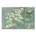 thumbnail image 1 of Elephant Stock Dogwood In Spring On Blue Wall Art - Horizontal Canvas Wall Art - Living Room Wall Decor - Floral And Botanical Canvas - Gray And Blue Decor By Danhui Nai - 48" x 32", 1 of 4