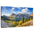 thumbnail image 1 of Elephant Stock Dolomites Mountain Range Wall Art - Horizontal Canvas Wall Art - Living Room Wall Decor - Nature Canvas - Blue And Yellow Decor - 12" x 8", 1 of 8