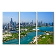 thumbnail image 1 of Elephant Stock Downtown Chicago And Lake Michigan Wall Art - Horizontal Multi Panel Canvas - Living Room Wall Decor - City Multi Panel - Blue And Gray Decor - 23" x 14", 1 of 4