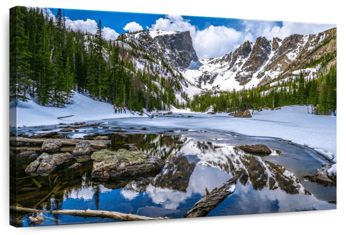 Elephant Stock Dream Lake In Rocky Mountain Wall Art - Horizontal ...