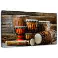 thumbnail image 1 of Elephant Stock Drums Wall Art - Horizontal Canvas Wall Art - Living Room Wall Decor - Music Canvas - Orange And Brown Decor - 48" x 32", 1 of 8