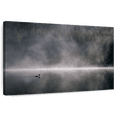 thumbnail image 1 of Elephant Stock Duck In Foggy Lake Wall Art - Horizontal Canvas Wall Art - Living Room Wall Decor - Nature Canvas - Brown And Gray Decor - 48" x 32", 1 of 8