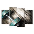 thumbnail image 1 of Elephant Stock Dumbbell Wall Art - Horizontal Multi Panel Canvas - Living Room Wall Decor - Sports Multi Panel - Turquoise And Brown Decor - 30" x 18", 1 of 4