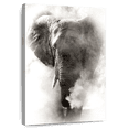 thumbnail image 1 of Elephant Stock Dusty African Elephant Wall Art - Vertical Canvas Wall Art - Living Room Wall Decor - Animal Canvas - White And Gray Decor - 32" x 48", 1 of 8