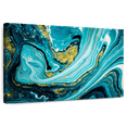 thumbnail image 1 of Elephant Stock Dynamic Abstract Marble Wall Art - Horizontal Canvas Wall Art - Living Room Wall Decor - Abstract Canvas - Gold And Blue Decor - 12" x 8", 1 of 8