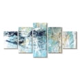 thumbnail image 1 of Elephant Stock Dynamic Abstract Texture Wall Art - Horizontal Multi Panel Canvas - Living Room Wall Decor - Abstract Multi Panel - Blue And Orange Decor - 42" x 19", 1 of 4