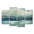 thumbnail image 1 of Elephant Stock Early Sunrise Wall Art - Horizontal Multi Panel Canvas - Living Room Wall Decor - Abstract Multi Panel - Blue And Yellow Decor By Silvia Vassileva - 36" x 22", 1 of 4