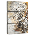 thumbnail image 1 of Elephant Stock Earth Melodies Wall Art - Vertical Multi Panel Canvas - Hallway Wall Decor - Abstract Multi Panel - White And Gray Decor By Mara Galvao - 42" x 65", 1 of 8