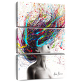 thumbnail image 1 of Elephant Stock The Edge Wall Art - Vertical Multi Panel Canvas - Living Room Wall Decor - Fashion And Beauty Multi Panel - Gray And Gold Decor By Ashvin Harrison - 32" x 50", 1 of 8
