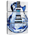 thumbnail image 1 of Elephant Stock Electric Blues I Wall Art - Vertical Multi Panel Canvas - Living Room Wall Decor - Music Multi Panel - White And Black Decor By Annie Warren - 36" x 57", 1 of 8