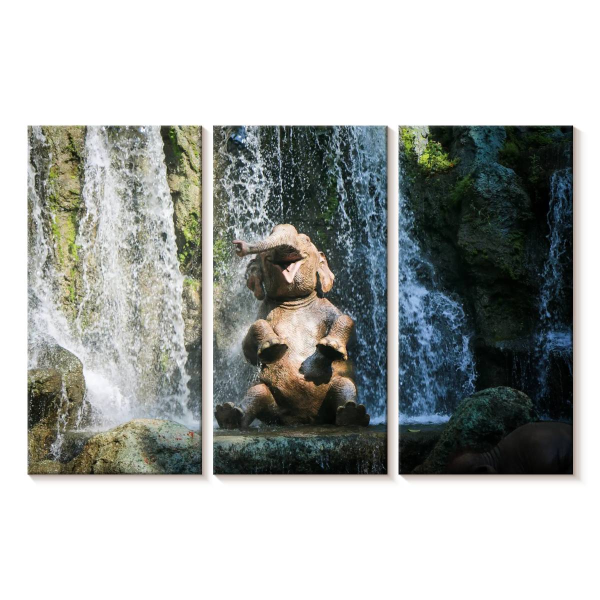Elephant Stock Elephant Bath Time Wall Art - Horizontal Multi Panel ...