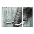 thumbnail image 1 of Elephant Stock Elephant On Textured Wood Wall Art - Horizontal Multi Panel Canvas - Living Room Wall Decor - Animal Multi Panel - Brown And Gray Decor - 23" x 14", 1 of 4