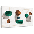thumbnail image 1 of Elephant Stock Emerald And Amber Shapes Wall Art - Horizontal Canvas Wall Art - Living Room Wall Decor - Abstract Canvas - Green And Gray Decor - 48" x 32", 1 of 8