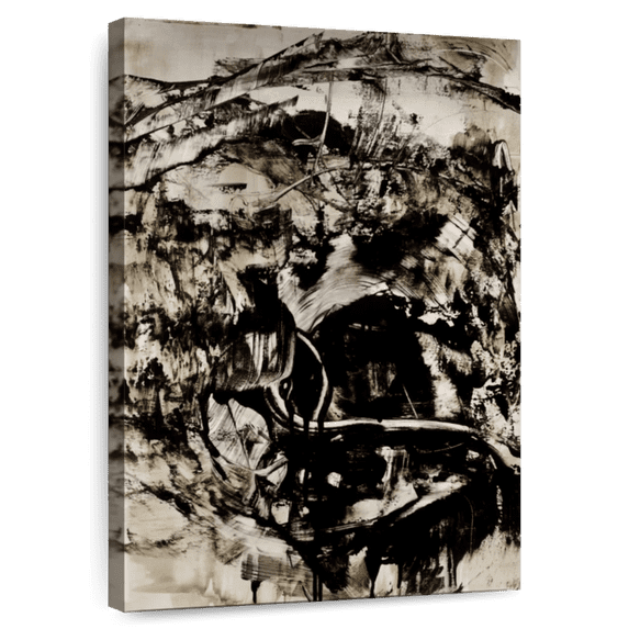 Elephant Stock Every Love Has A Reason Why I Wall Art - Vertical Canvas Wall Art - Hallway Wall Decor - Abstract Canvas - Black And Gray Decor By Luca Brandi - 34" x 51"