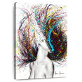 thumbnail image 1 of Elephant Stock Excite Wall Art - Vertical Canvas Wall Art - Living Room Wall Decor - People Canvas - White And Turquoise Decor By Ashvin Harrison - 24" x 36", 1 of 8
