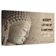 thumbnail image 1 of Elephant Stock Have Faith Buddha Quote Wall Art - Horizontal Canvas Wall Art - Living Room Wall Decor - Wellness Canvas - Beige And Brown Decor - 48" x 32", 1 of 8