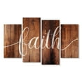 thumbnail image 1 of Elephant Stock Faith Typography Wall Art - Horizontal Multi Panel Canvas - Living Room Wall Decor - Inspirational And Typography Multi Panel - Brown And White Decor - 30" x 18", 1 of 4