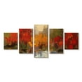 thumbnail image 1 of Elephant Stock Fall Riverside I Wall Art - Horizontal Multi Panel Canvas - Bedroom Wall Decor - Abstract Multi Panel - Yellow And Orange Decor By Silvia Vassileva - 29" x 12", 1 of 4