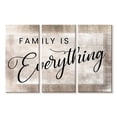 thumbnail image 1 of Elephant Stock Family Is Everything Quote Wall Art - Horizontal Multi Panel Canvas - Living Room Wall Decor - Inspirational And Typography Multi Panel - Gray And Black Decor - 23" x 14", 1 of 4