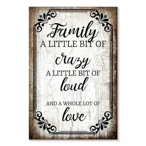 Elephant Stock Family Love Quote Ii Wall Art - Vertical Canvas Wall Art - Living Room Wall Decor - Inspirational And Typography Canvas - White And Black Decor - 24" x 36"