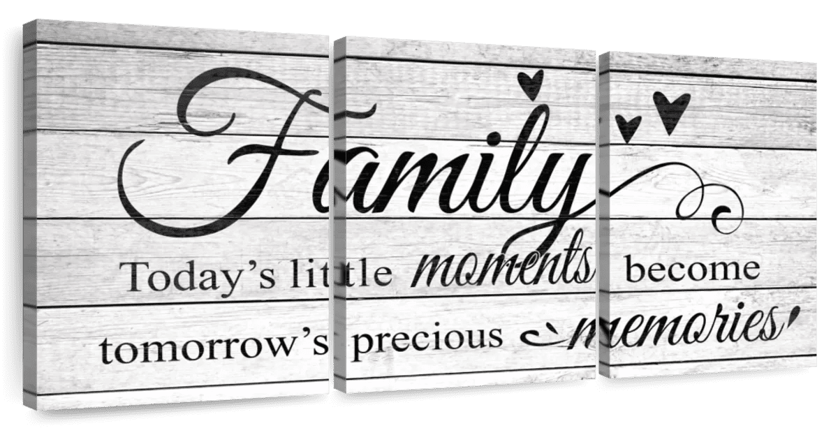 Elephant Stock Family Moments Typography Wall Art - Horizontal Multi ...