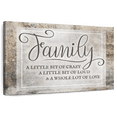 thumbnail image 1 of Elephant Stock Family A Whole Lot Of Love Quote Wall Art - Horizontal Canvas Wall Art - Living Room Wall Decor - Inspirational And Typography Canvas - Gray And Beige Decor - 12" x 8", 1 of 8